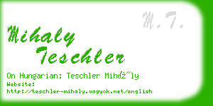 mihaly teschler business card